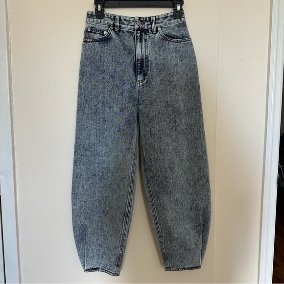 Tibi Acid Wash Denim High Waisted Barrel Jeans - Picture 7 of 7
